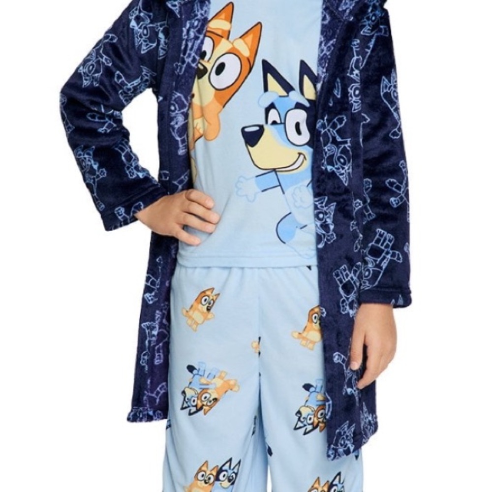 Bluey Kids Pajama Set - Blue and Navy